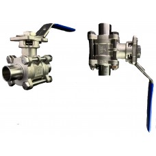 Stainless Steel Hygienic 3pc Ball Valve ButtWeld Stainless Steel Hygienic 3pc Ball Valve ButtWeld